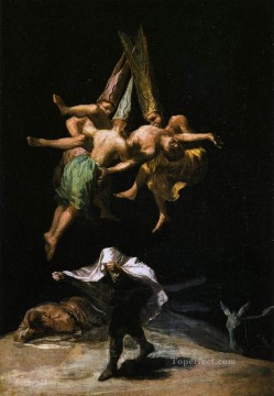 Brujas en el aire Romántico moderno Francisco Goya Pinturas al óleo